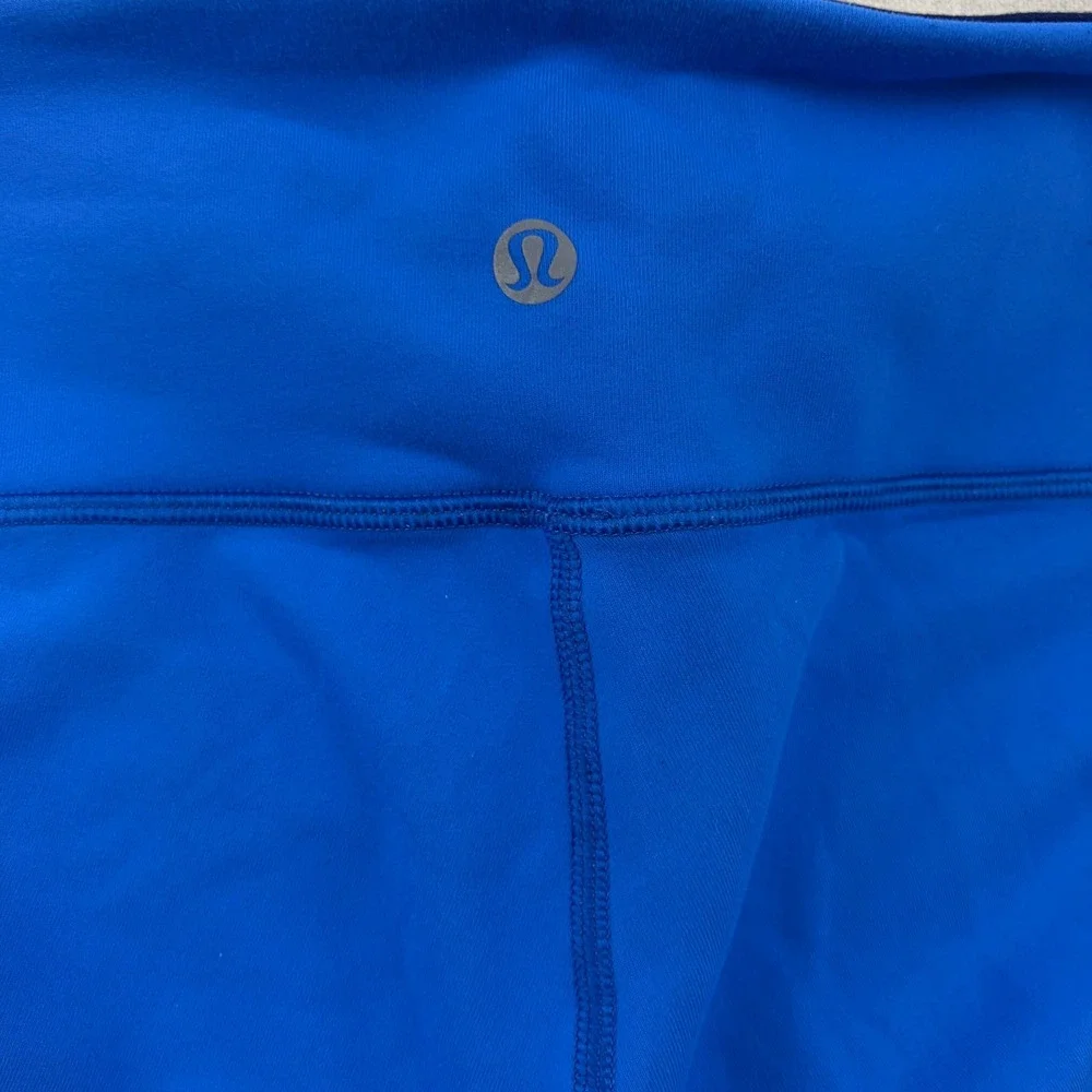 Lululemon‎ Wunder Under Crop Leggings Womens 8 Blue Activewear Yoga Pants